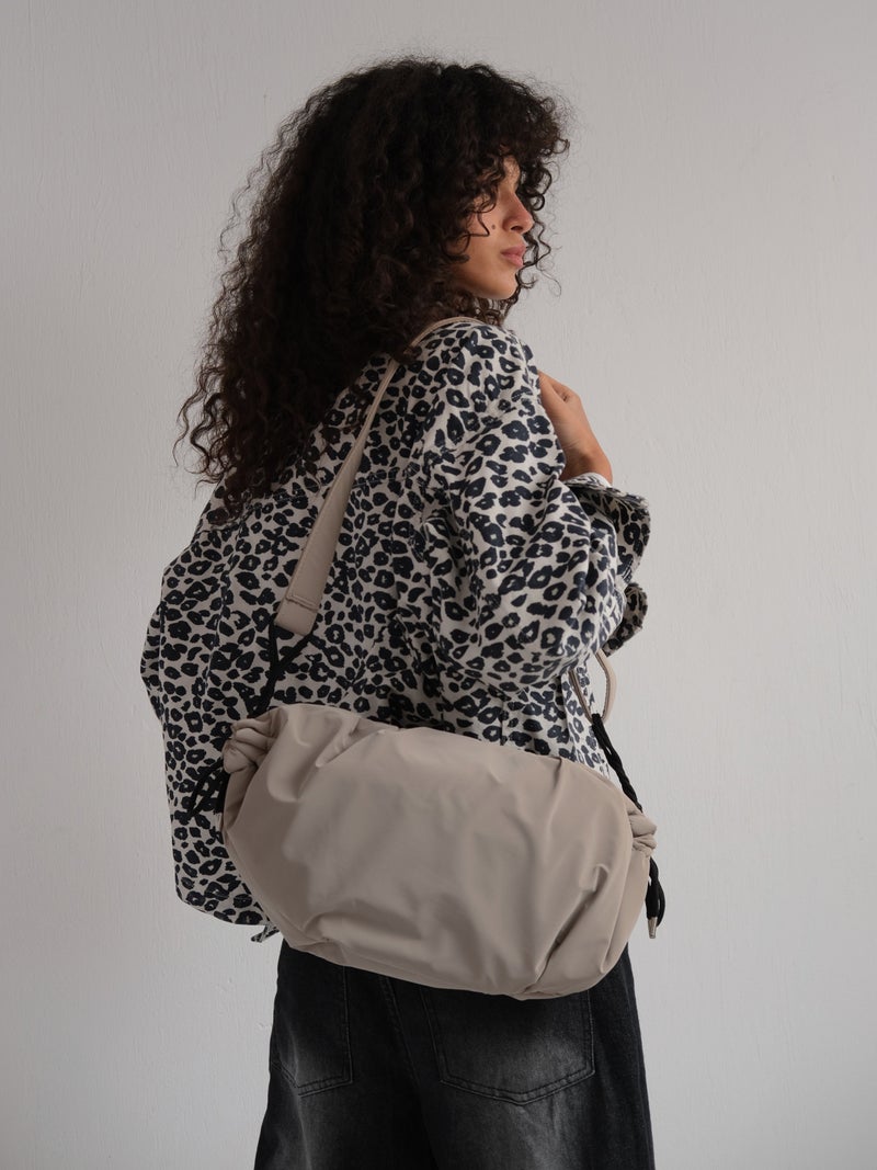 Zuri Medium String Bag - Beige - Image 1